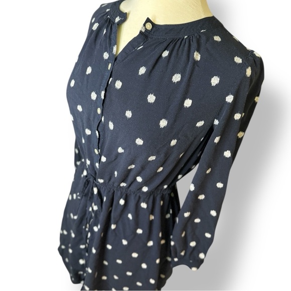LOFT Navy and White Patterned Dress - Picture 3 of 4